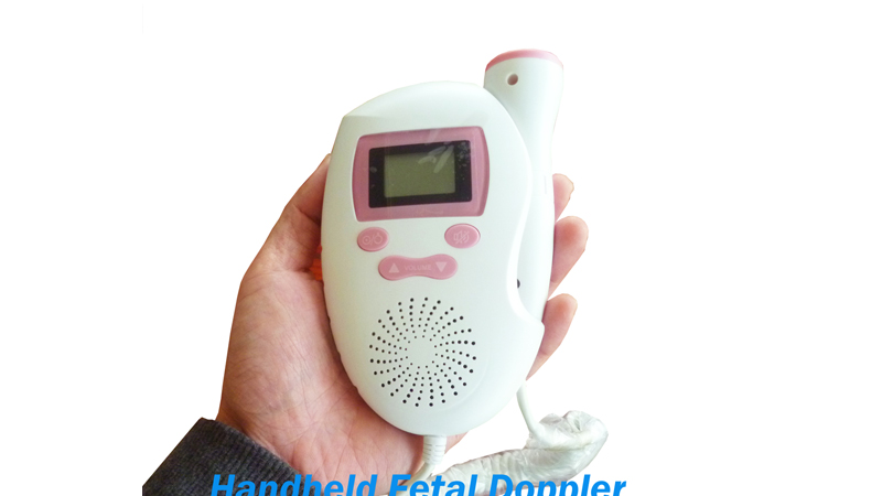 Monitor del ritmo cardíaco del bebé Doppler fetal de mano del pequeño bolsillo para el hogar del embarazo